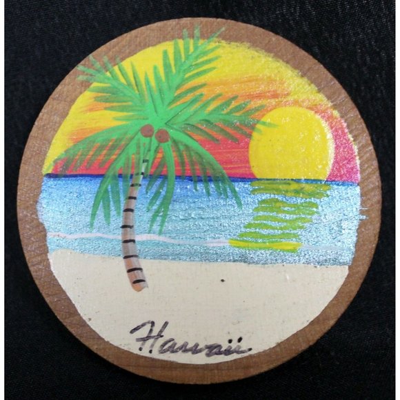 3 Hawaii Mini Souvenirs Magnet Sunset Pineapple Vase 50th State Bell Travel USA - Picture 7 of 9